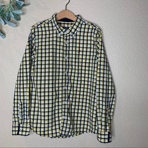 Okaidi ~ Plaid Long Sleeve Button Up Shirt